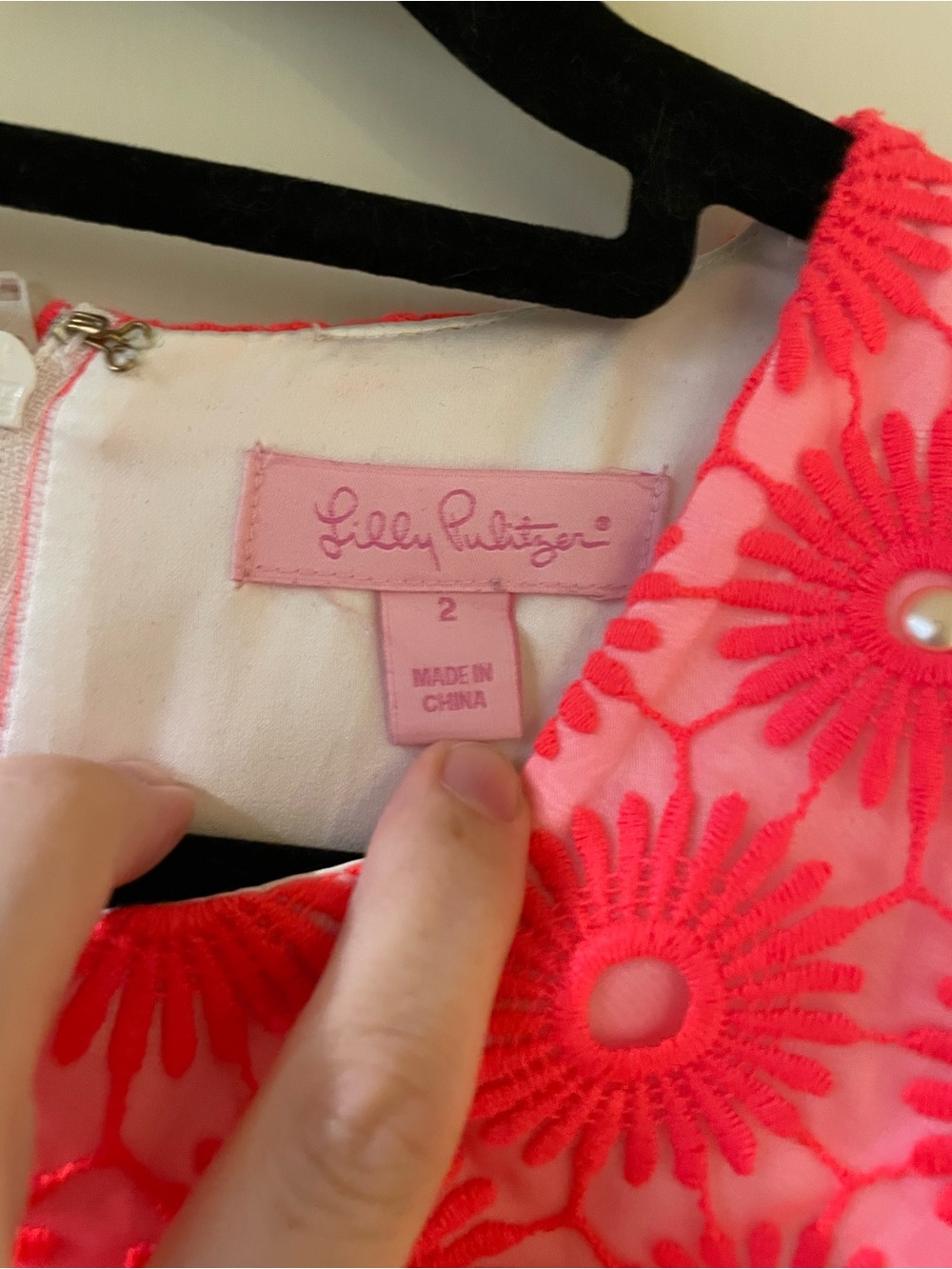 Lilly Pulitzer Neon Pink Shift Dress - Size 2 - Picture 4 of 5